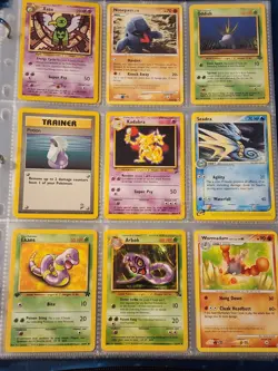 Pokemon Collection Binder Vintage Lot of Cards Holo Swirl Rare WoTC 1st Edition - Image 4