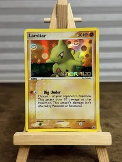 Pokemon Card - Larvitar Emerald 52/106 Common Reverse Holo Stamped - Image 1