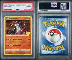 2023 Pokemon Celebrations 017/025 Groudon Holo PSA 8 NM Rare Card Fresh tcg wow - Image 3