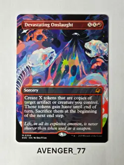 Magic Gathering MTG #0308 Devastating Onslaught Borderless Edge of Eternities - Image 1