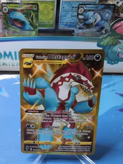Galarian Obstagoon - 198/185 - Pokemon Vivid Voltage Sword Shield Secret Rare NM - Image 1
