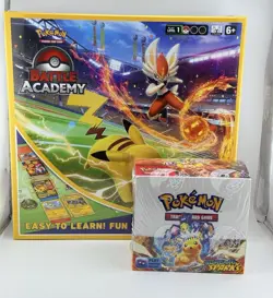 Pokemon TCG: Surging-Sparks Booster Display Box and Battle Academy Bundle Sealed - Image 1
