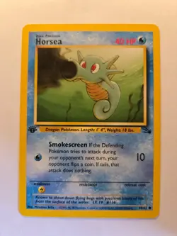 Horsea [1st Edition] #49 Pokemon Fossil HP - Image 1