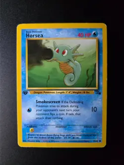 Horsea [1st Edition] #49 Pokemon Fossil HP - Image 3