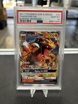 PSA 10 GEM MINT Pokemon Charizard GX Burning Shadows Holo 20/147 - Image 1