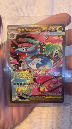 Pokemon Mega Venusaur ex 177/132 Me01 Mega Evolution Rare Full Art Holo 380 HP - Image 1