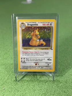 Pokemon TCG Dragonite Holo Rare Card 4/62 Fossil 1999 Edition - Image 3