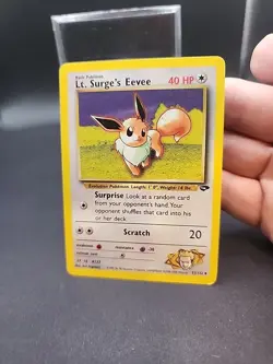 TCG Pokemon Lt. Surge's Eevee 51/132 Gym Challenge Unlimited NM - Image 2