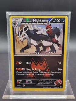 Pokemon Team Magma's Mightyena Double Crisis 19/34 Reverse Holo Common - Image 1