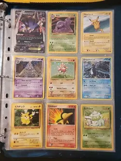 Pokemon Collection Binder Vintage Lot of Cards Holos Rares WoTC Base Set EX Etc - Image 1