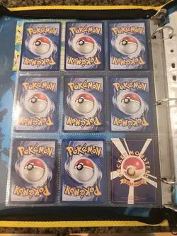 Pokemon Collection Binder Vintage Lot of Cards Holos Rares WoTC Base Set EX Etc - Image 2