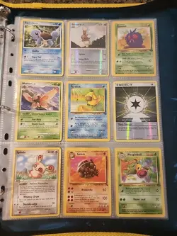 Pokemon Collection Binder Vintage Lot of Cards Holos Rares WoTC Base Set EX Etc - Image 3