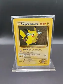 Pokemon Card LT. SURGE'S PIKACHU 81/132 Gym Heroes Unlimited NM - Image 1