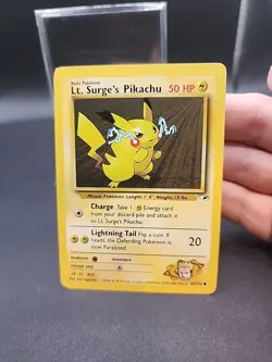Pokemon Card LT. SURGE'S PIKACHU 81/132 Gym Heroes Unlimited NM - Image 2