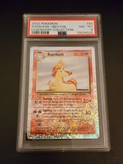2002 POKEMON RAPIDASH-REV.FOIL LEGENDARY COLLECTION PSA #60 NM-MT 8 - Image 1