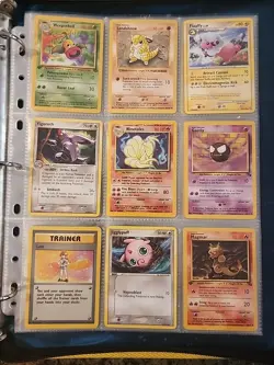 Pokemon Collection Binder Vintage Lot of Cards Holos Rares WoTC 1st Editions Etc - Image 1