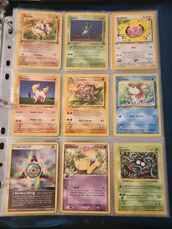Pokemon Collection Binder Vintage Lot of Cards Holos Rares WoTC 1st Editions Etc - Image 3