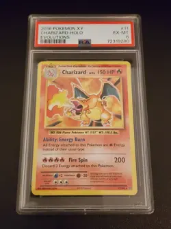 POKEMON 2016 EVOLUTIONS CHARIZARD HOLO 11 PSA 6 - Image 1