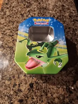 *EMPTY* 2009 POKEMON Diamond And Pearl Rayquaza Collectors Tin Only - Image 1