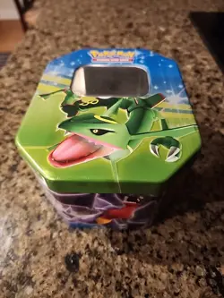 *EMPTY* 2009 POKEMON Diamond And Pearl Rayquaza Collectors Tin Only - Image 2