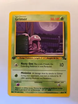 Grimer [1st Edition] #48 Pokemon Fossil HP - Image 1