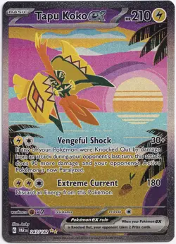 Pokemon Tapu Koko ex Secret Illustration Rare Paradox Rift 247/182 NM English - Image 1
