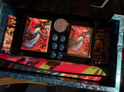 Pokemon TCG Charizard UPC ONLY 2 PACKS W PLAYMATT & DECK BOX & METAL COIN W DICE - Image 1