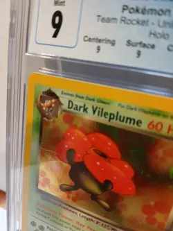 Pokemon Dark Vileplume 13/82 Team Rocket Holo Rare Unlimited CGC 9 - Image 3