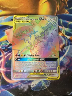 Pokemon NM Moltres And Articuno And Zapdos Rainbow Rare Hidden Fates - Image 5