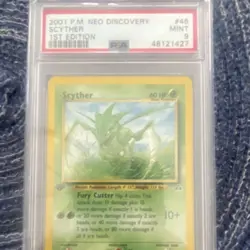 Scyther 1st Edition Neo Discovery Uncommon Regular PSA 9 Pokemon TCG #46/75 - Image 2