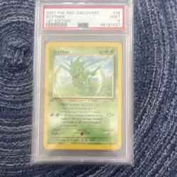 Scyther 1st Edition Neo Discovery Uncommon Regular PSA 9 Pokemon TCG #46/75 - Image 3