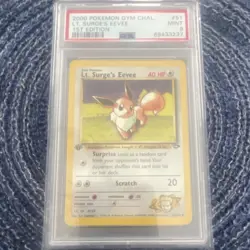 Pokemon Gym Challenge Lt. Surge's Eevee 1st Edition Uncommon Regular #51/132 - Image 1