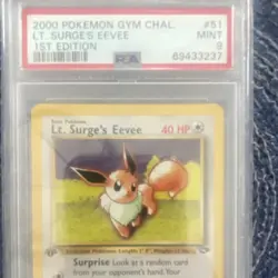 Pokemon Gym Challenge Lt. Surge's Eevee 1st Edition Uncommon Regular #51/132 - Image 2