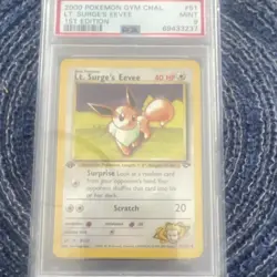 Pokemon Gym Challenge Lt. Surge's Eevee 1st Edition Uncommon Regular #51/132 - Image 3