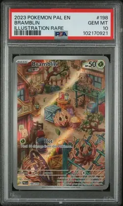 PSA 10 Bramblin #198 Pokemon Paldea Evolved English 2023 - Image 1