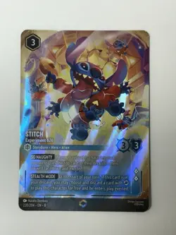 Near Mint Lorcana Stitch Experiment 626 220/204 Enchanted Holofoil Reign - Image 1