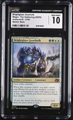 MTG Magic The Gathering Brightglass Gearhulk Aetherdrift Mythic Rare CGC 10 - Image 1