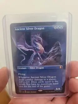 Ancient Silver Dragon(Borderless)Commander Legends Battle for Baldur's Gate Reg - Image 1