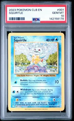 Pokemon Classic Collection Squirtle Holo CLB 001/034 PSA 10 - Image 1