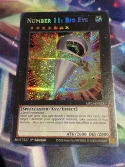 Yu-Gi-Oh! TCG Number 11: Big Eye MP25-EN133 Prismatic Secret Rare Yugioh NM/M - Image 1