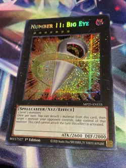 Yu-Gi-Oh! TCG Number 11: Big Eye MP25-EN133 Prismatic Secret Rare Yugioh NM/M - Image 2