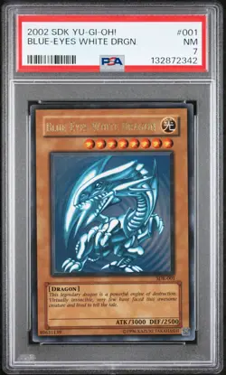 🔥2002 Yu-Gi-Oh! SDK-001 Blue-Eyes White Dragon-PSA 7 NEAR MINT - Image 1