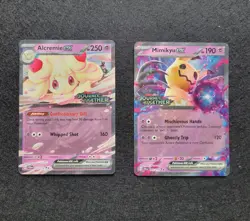 Mimikyu Ex And Alcremie Ex Stamped Holo Promo Journey Together Pokemon Cards - Image 1