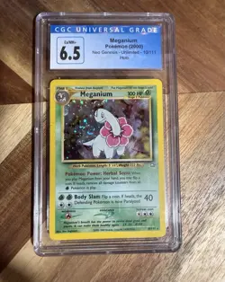 Pokemon Meganium Neo Genesis Unlimited 10/111 CGC 6.5 Holo Rare Card 2000 - Image 1