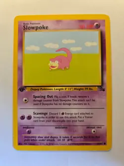 Slowpoke [1st Edition] #55 Pokemon Fossil HP - Image 1