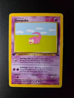 Slowpoke [1st Edition] #55 Pokemon Fossil HP - Image 3