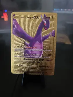 Pokemon gold Foil Inspired Card Lugia GX For Display Art Gift - Image 1
