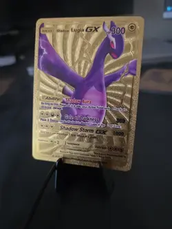 Pokemon gold Foil Inspired Card Lugia GX For Display Art Gift - Image 2