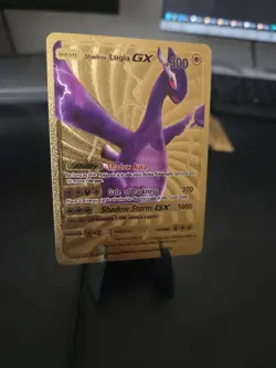Pokemon gold Foil Inspired Card Lugia GX For Display Art Gift - Image 3
