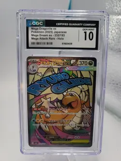 CGC GEM MINT 10 Mega Dragonite ex MA 232/193 M2a MEGA Dream ex Pokemon Card JPN - Image 1